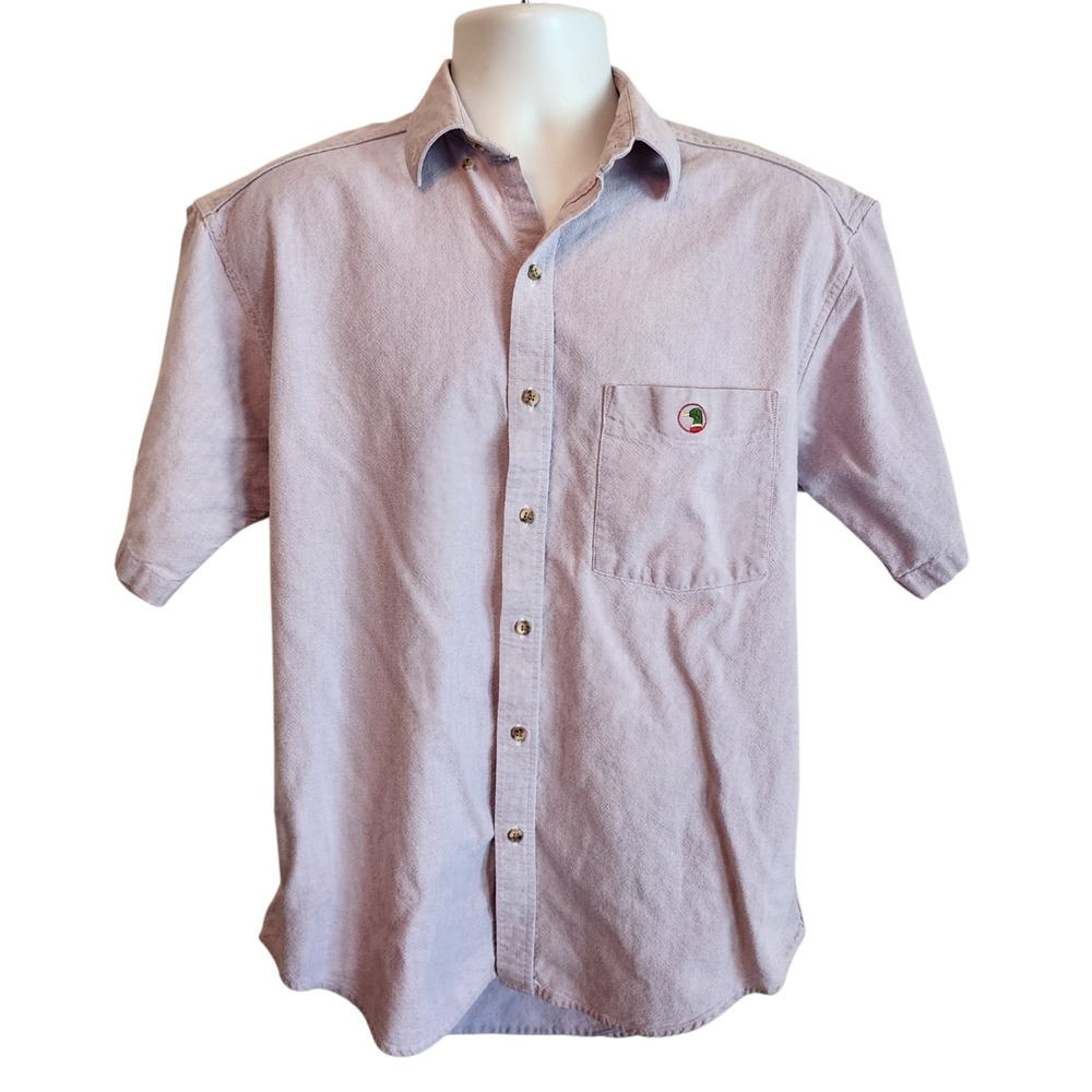 Vintage Duck Head Oxford Button Front Shirt Mens Medium Lavender Made In USA
